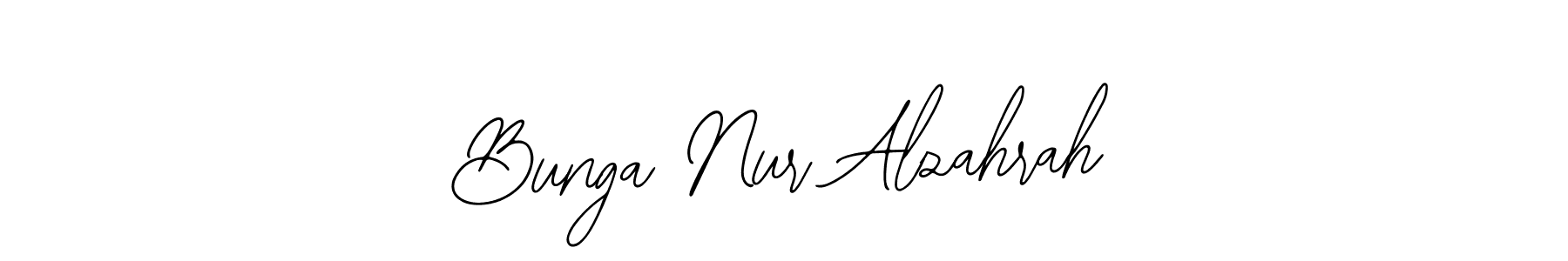 Use a signature maker to create a handwritten signature online. With this signature software, you can design (Bearetta-2O07w) your own signature for name Bunga Nur Alzahrah. Bunga Nur Alzahrah signature style 12 images and pictures png