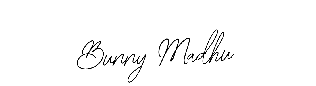 How to make Bunny Madhu name signature. Use Bearetta-2O07w style for creating short signs online. This is the latest handwritten sign. Bunny Madhu signature style 12 images and pictures png