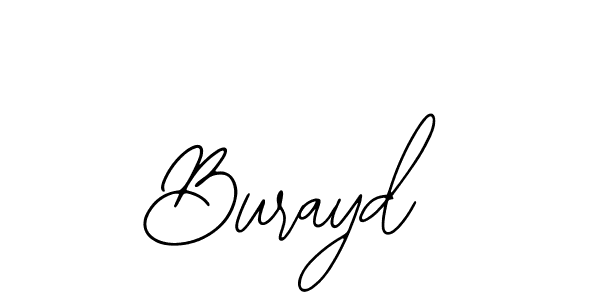 Bearetta-2O07w is a professional signature style that is perfect for those who want to add a touch of class to their signature. It is also a great choice for those who want to make their signature more unique. Get Burayd name to fancy signature for free. Burayd signature style 12 images and pictures png