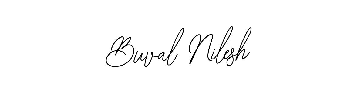 How to make Buval Nilesh name signature. Use Bearetta-2O07w style for creating short signs online. This is the latest handwritten sign. Buval Nilesh signature style 12 images and pictures png