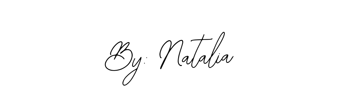 How to make By: Natalia  name signature. Use Bearetta-2O07w style for creating short signs online. This is the latest handwritten sign. By: Natalia  signature style 12 images and pictures png