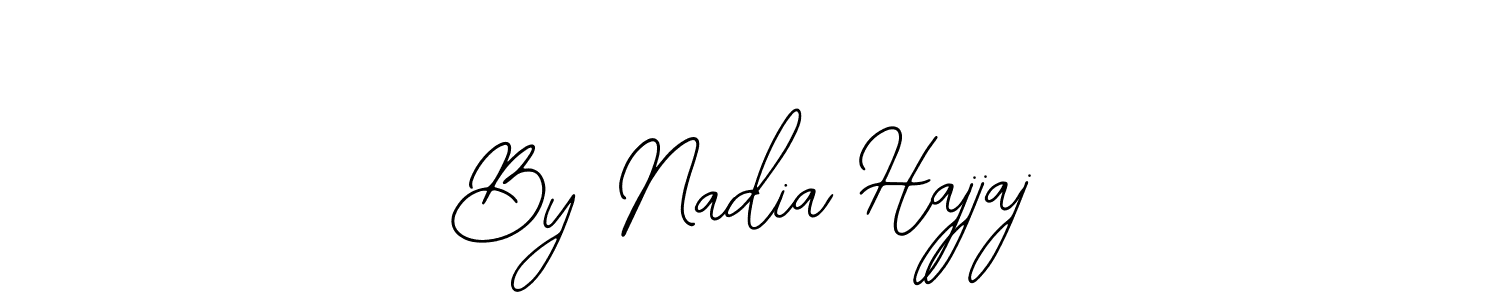 Use a signature maker to create a handwritten signature online. With this signature software, you can design (Bearetta-2O07w) your own signature for name By Nadia Hajjaj. By Nadia Hajjaj signature style 12 images and pictures png