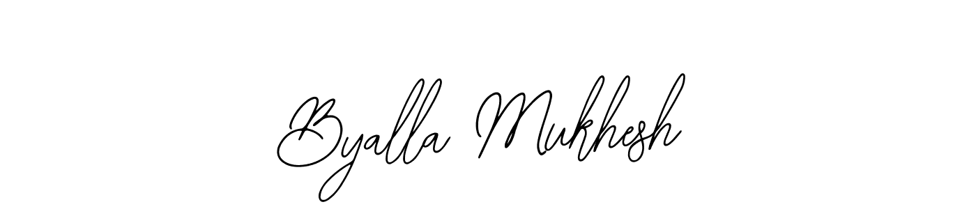 Similarly Bearetta-2O07w is the best handwritten signature design. Signature creator online .You can use it as an online autograph creator for name Byalla Mukhesh. Byalla Mukhesh signature style 12 images and pictures png