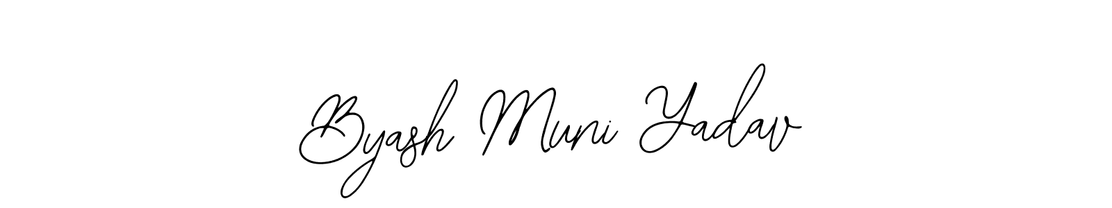 It looks lik you need a new signature style for name Byash Muni Yadav. Design unique handwritten (Bearetta-2O07w) signature with our free signature maker in just a few clicks. Byash Muni Yadav signature style 12 images and pictures png