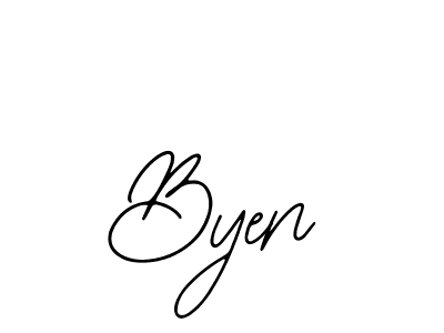 Make a beautiful signature design for name Byen. With this signature (Bearetta-2O07w) style, you can create a handwritten signature for free. Byen signature style 12 images and pictures png