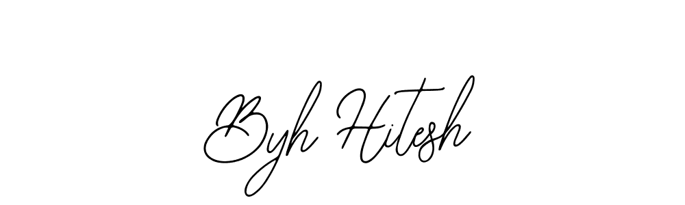 Make a beautiful signature design for name Byh Hitesh. With this signature (Bearetta-2O07w) style, you can create a handwritten signature for free. Byh Hitesh signature style 12 images and pictures png