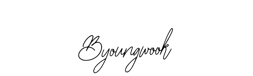 The best way (Bearetta-2O07w) to make a short signature is to pick only two or three words in your name. The name Byoungwook include a total of six letters. For converting this name. Byoungwook signature style 12 images and pictures png