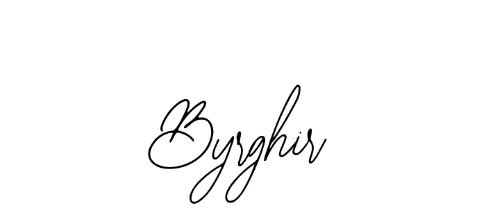 You should practise on your own different ways (Bearetta-2O07w) to write your name (Byrghir) in signature. don't let someone else do it for you. Byrghir signature style 12 images and pictures png