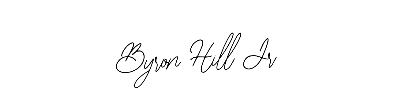 How to make Byron Hill Jr name signature. Use Bearetta-2O07w style for creating short signs online. This is the latest handwritten sign. Byron Hill Jr signature style 12 images and pictures png