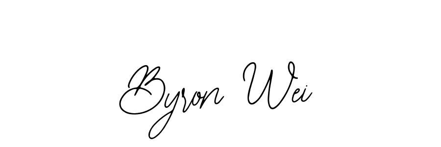 How to make Byron Wei name signature. Use Bearetta-2O07w style for creating short signs online. This is the latest handwritten sign. Byron Wei signature style 12 images and pictures png