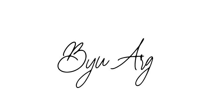 Bearetta-2O07w is a professional signature style that is perfect for those who want to add a touch of class to their signature. It is also a great choice for those who want to make their signature more unique. Get Byu Arg name to fancy signature for free. Byu Arg signature style 12 images and pictures png