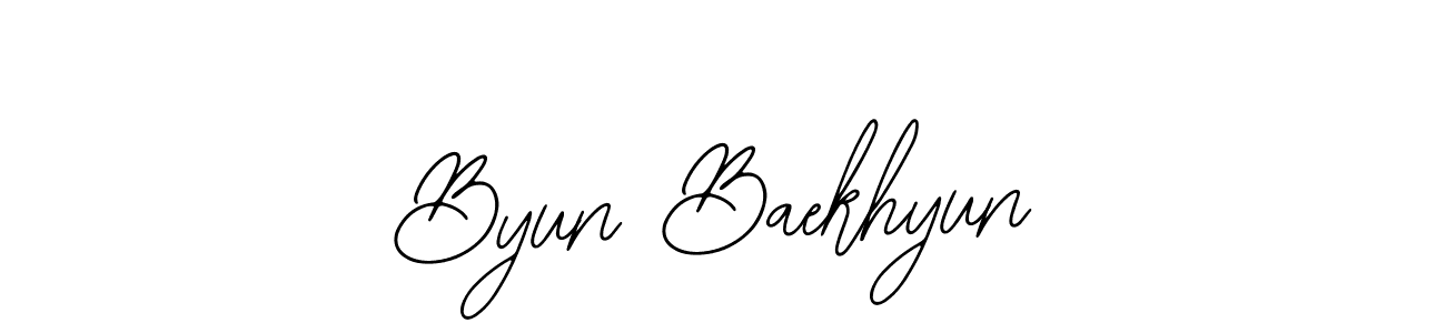 Make a beautiful signature design for name Byun Baekhyun. With this signature (Bearetta-2O07w) style, you can create a handwritten signature for free. Byun Baekhyun signature style 12 images and pictures png