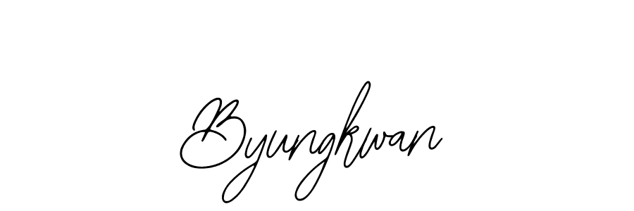 Bearetta-2O07w is a professional signature style that is perfect for those who want to add a touch of class to their signature. It is also a great choice for those who want to make their signature more unique. Get Byungkwan name to fancy signature for free. Byungkwan signature style 12 images and pictures png