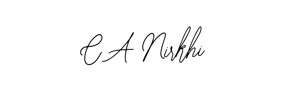 How to make C A Nirkhi signature? Bearetta-2O07w is a professional autograph style. Create handwritten signature for C A Nirkhi name. C A Nirkhi signature style 12 images and pictures png