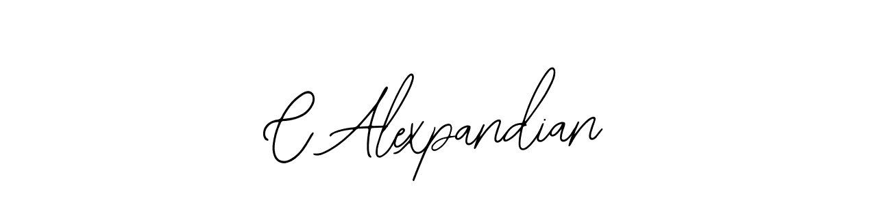 The best way (Bearetta-2O07w) to make a short signature is to pick only two or three words in your name. The name C Alexpandian include a total of six letters. For converting this name. C Alexpandian signature style 12 images and pictures png