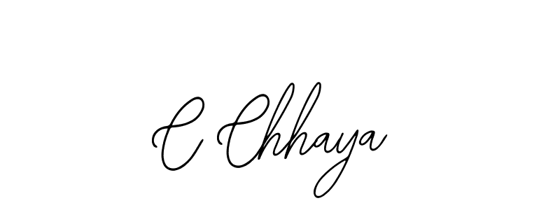 How to make C Chhaya name signature. Use Bearetta-2O07w style for creating short signs online. This is the latest handwritten sign. C Chhaya signature style 12 images and pictures png
