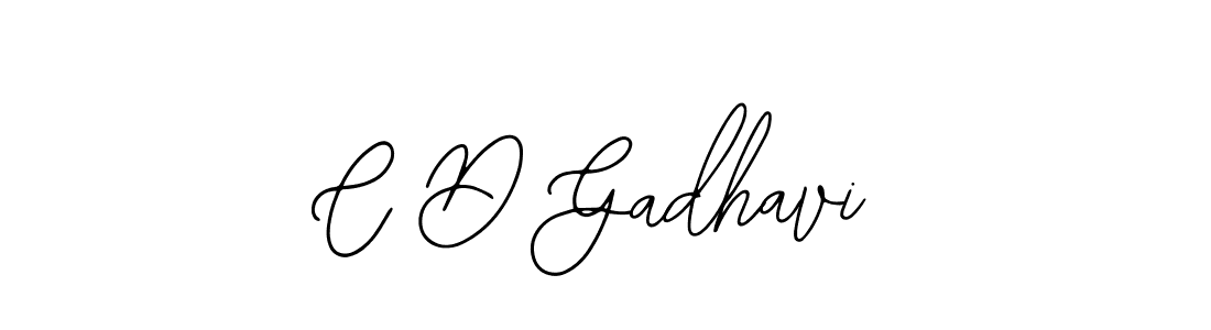 How to make C D Gadhavi name signature. Use Bearetta-2O07w style for creating short signs online. This is the latest handwritten sign. C D Gadhavi signature style 12 images and pictures png