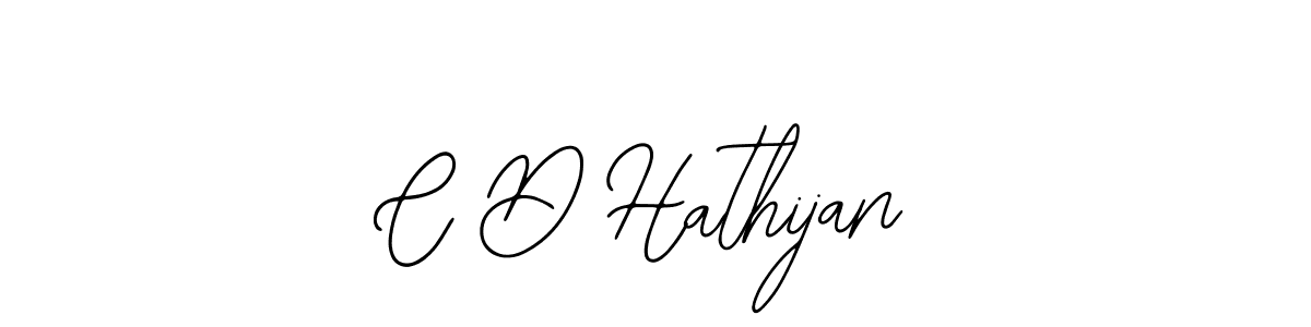 The best way (Bearetta-2O07w) to make a short signature is to pick only two or three words in your name. The name C D Hathijan include a total of six letters. For converting this name. C D Hathijan signature style 12 images and pictures png
