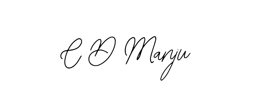 if you are searching for the best signature style for your name C D Manju. so please give up your signature search. here we have designed multiple signature styles  using Bearetta-2O07w. C D Manju signature style 12 images and pictures png