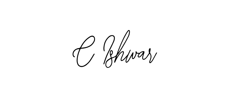 How to make C Ishwar name signature. Use Bearetta-2O07w style for creating short signs online. This is the latest handwritten sign. C Ishwar signature style 12 images and pictures png