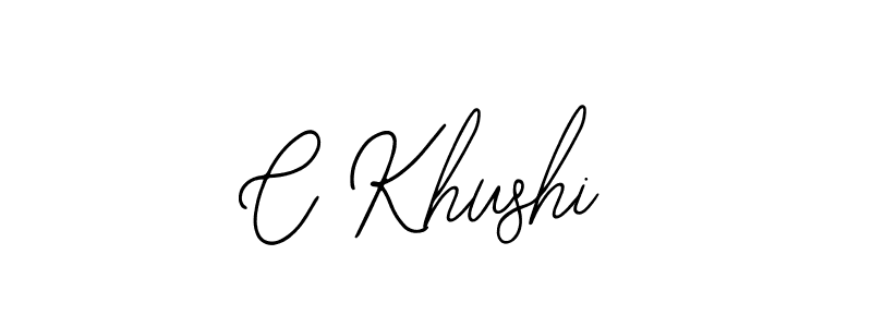 Also we have C Khushi name is the best signature style. Create professional handwritten signature collection using Bearetta-2O07w autograph style. C Khushi signature style 12 images and pictures png