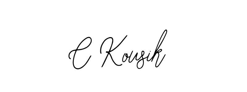 The best way (Bearetta-2O07w) to make a short signature is to pick only two or three words in your name. The name C Kousik include a total of six letters. For converting this name. C Kousik signature style 12 images and pictures png