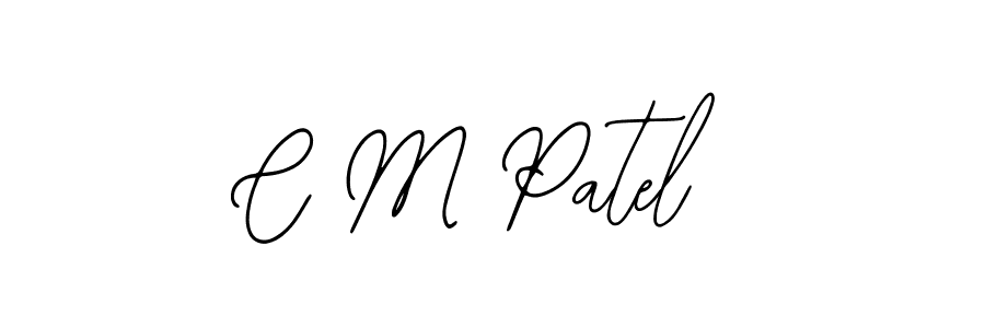 How to make C M Patel name signature. Use Bearetta-2O07w style for creating short signs online. This is the latest handwritten sign. C M Patel signature style 12 images and pictures png