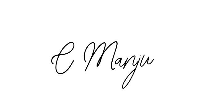 Design your own signature with our free online signature maker. With this signature software, you can create a handwritten (Bearetta-2O07w) signature for name C Manju. C Manju signature style 12 images and pictures png