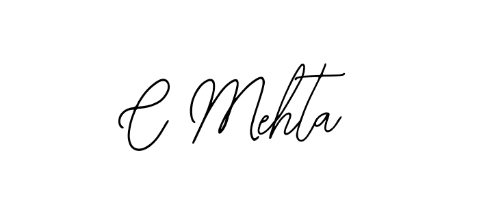 How to make C Mehta name signature. Use Bearetta-2O07w style for creating short signs online. This is the latest handwritten sign. C Mehta signature style 12 images and pictures png