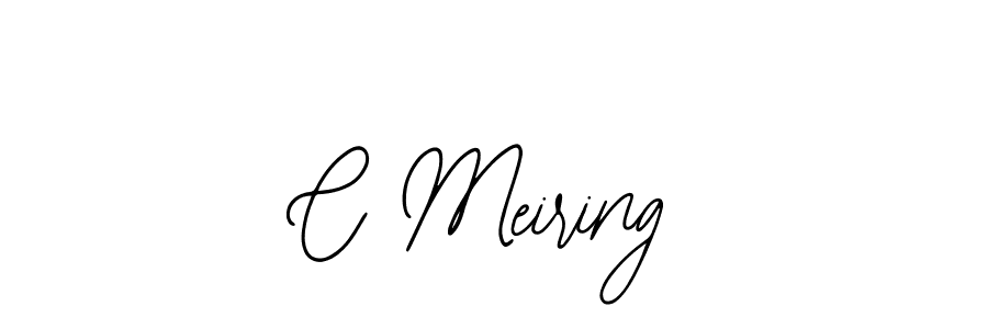 You should practise on your own different ways (Bearetta-2O07w) to write your name (C Meiring) in signature. don't let someone else do it for you. C Meiring signature style 12 images and pictures png