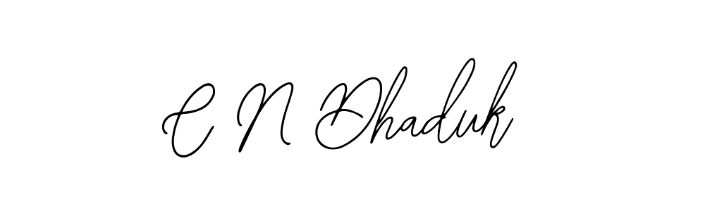 Design your own signature with our free online signature maker. With this signature software, you can create a handwritten (Bearetta-2O07w) signature for name C N Dhaduk. C N Dhaduk signature style 12 images and pictures png