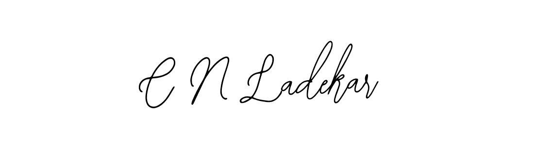 How to make C N Ladekar name signature. Use Bearetta-2O07w style for creating short signs online. This is the latest handwritten sign. C N Ladekar signature style 12 images and pictures png