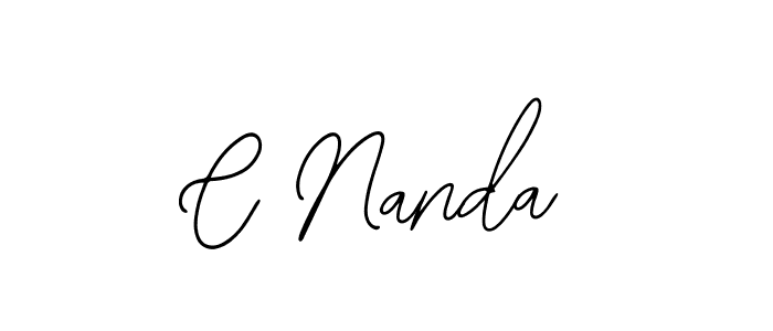 Design your own signature with our free online signature maker. With this signature software, you can create a handwritten (Bearetta-2O07w) signature for name C Nanda. C Nanda signature style 12 images and pictures png