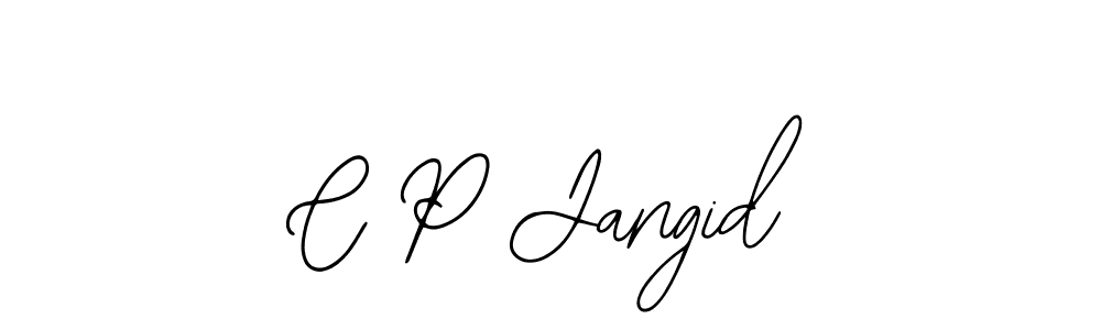 Design your own signature with our free online signature maker. With this signature software, you can create a handwritten (Bearetta-2O07w) signature for name C P Jangid. C P Jangid signature style 12 images and pictures png