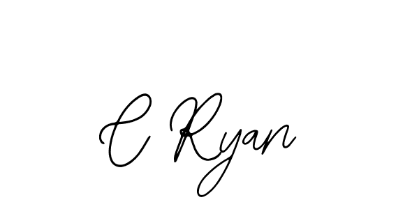 How to make C Ryan name signature. Use Bearetta-2O07w style for creating short signs online. This is the latest handwritten sign. C Ryan signature style 12 images and pictures png