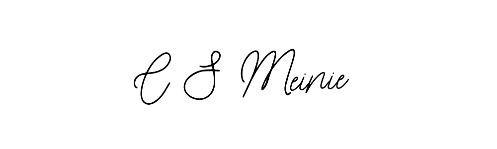 Design your own signature with our free online signature maker. With this signature software, you can create a handwritten (Bearetta-2O07w) signature for name C S Meinie. C S Meinie signature style 12 images and pictures png