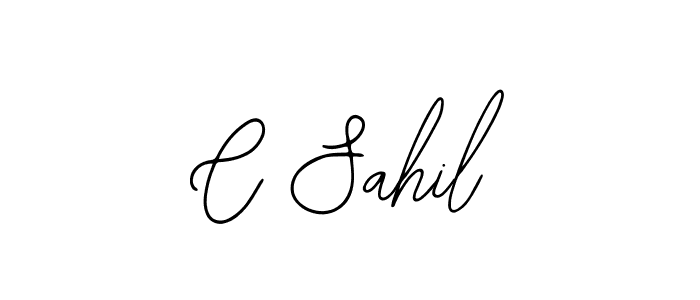 How to make C Sahil name signature. Use Bearetta-2O07w style for creating short signs online. This is the latest handwritten sign. C Sahil signature style 12 images and pictures png