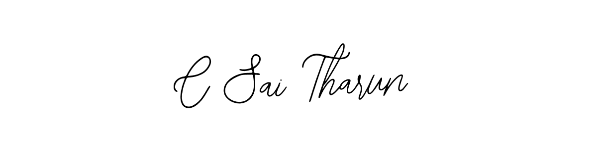 Design your own signature with our free online signature maker. With this signature software, you can create a handwritten (Bearetta-2O07w) signature for name C Sai Tharun. C Sai Tharun signature style 12 images and pictures png