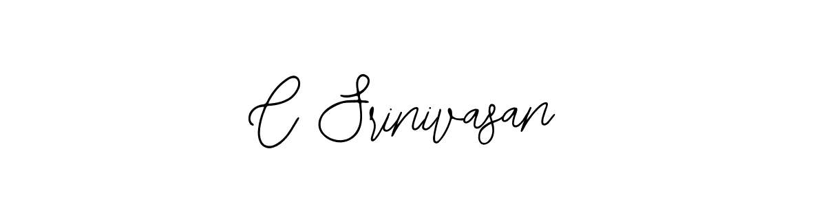 Design your own signature with our free online signature maker. With this signature software, you can create a handwritten (Bearetta-2O07w) signature for name C Srinivasan. C Srinivasan signature style 12 images and pictures png