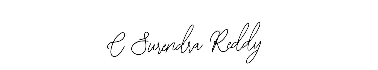 How to make C Surendra Reddy name signature. Use Bearetta-2O07w style for creating short signs online. This is the latest handwritten sign. C Surendra Reddy signature style 12 images and pictures png