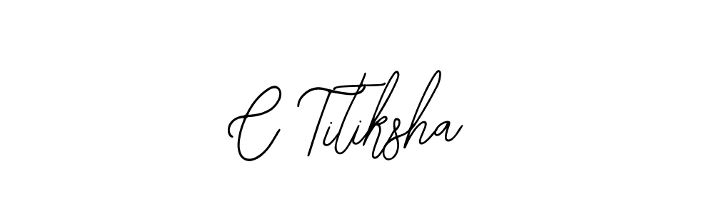 Design your own signature with our free online signature maker. With this signature software, you can create a handwritten (Bearetta-2O07w) signature for name C Titiksha. C Titiksha signature style 12 images and pictures png