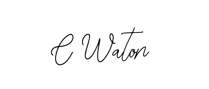 You should practise on your own different ways (Bearetta-2O07w) to write your name (C Waton) in signature. don't let someone else do it for you. C Waton signature style 12 images and pictures png