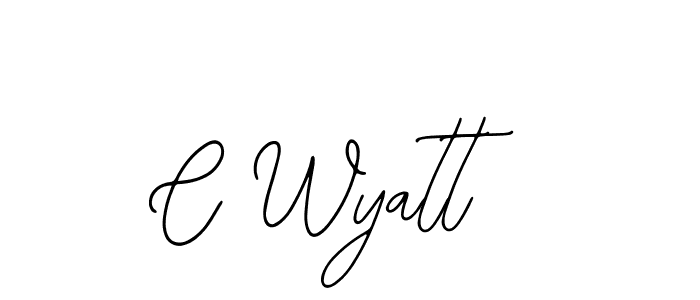 Design your own signature with our free online signature maker. With this signature software, you can create a handwritten (Bearetta-2O07w) signature for name C Wyatt. C Wyatt signature style 12 images and pictures png