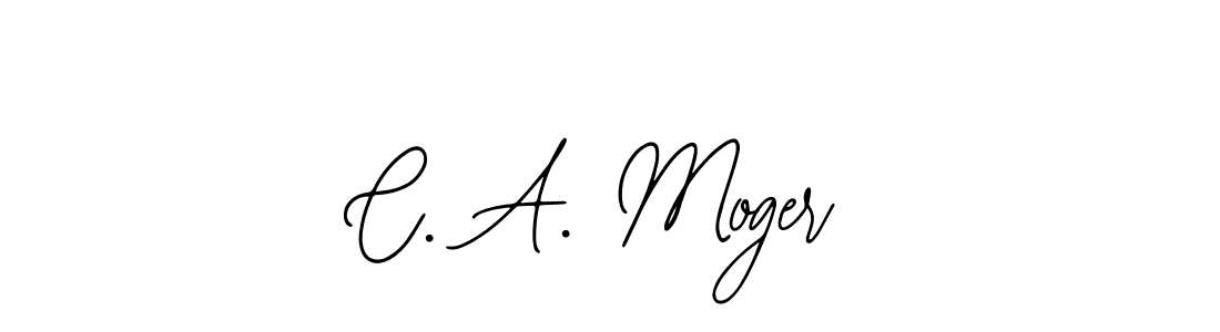 Design your own signature with our free online signature maker. With this signature software, you can create a handwritten (Bearetta-2O07w) signature for name C. A. Moger. C. A. Moger signature style 12 images and pictures png