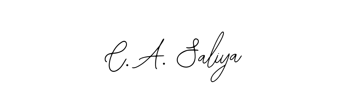 Make a beautiful signature design for name C. A. Saliya. With this signature (Bearetta-2O07w) style, you can create a handwritten signature for free. C. A. Saliya signature style 12 images and pictures png