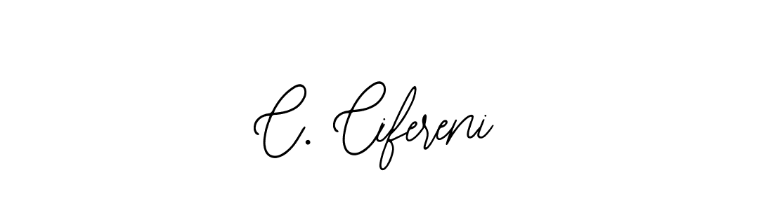 Bearetta-2O07w is a professional signature style that is perfect for those who want to add a touch of class to their signature. It is also a great choice for those who want to make their signature more unique. Get C. Cifereni name to fancy signature for free. C. Cifereni signature style 12 images and pictures png
