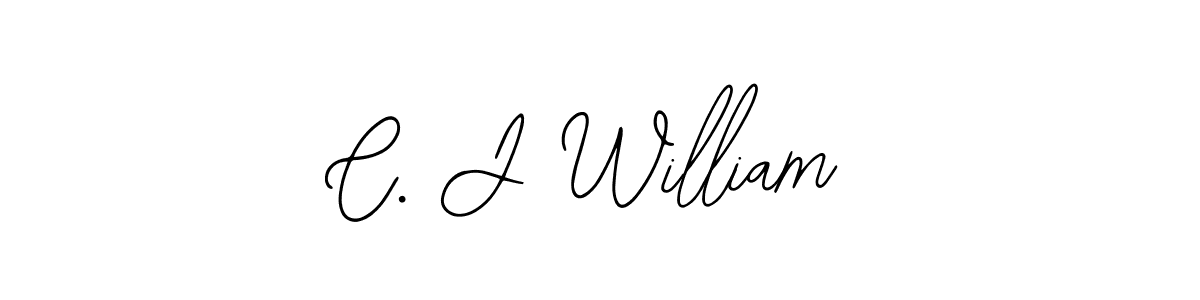 Use a signature maker to create a handwritten signature online. With this signature software, you can design (Bearetta-2O07w) your own signature for name C. J William. C. J William signature style 12 images and pictures png