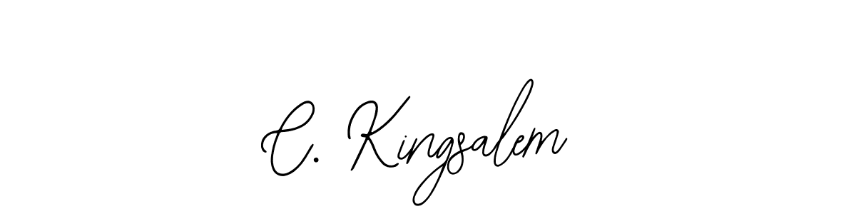 Also we have C. Kingsalem name is the best signature style. Create professional handwritten signature collection using Bearetta-2O07w autograph style. C. Kingsalem signature style 12 images and pictures png