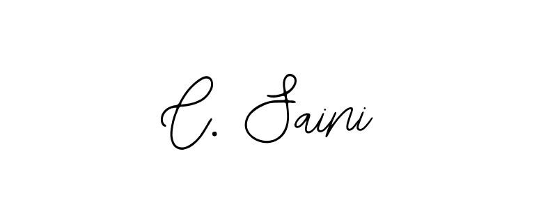 You should practise on your own different ways (Bearetta-2O07w) to write your name (C. Saini) in signature. don't let someone else do it for you. C. Saini signature style 12 images and pictures png