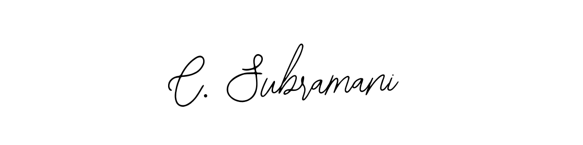 if you are searching for the best signature style for your name C. Subramani. so please give up your signature search. here we have designed multiple signature styles  using Bearetta-2O07w. C. Subramani signature style 12 images and pictures png